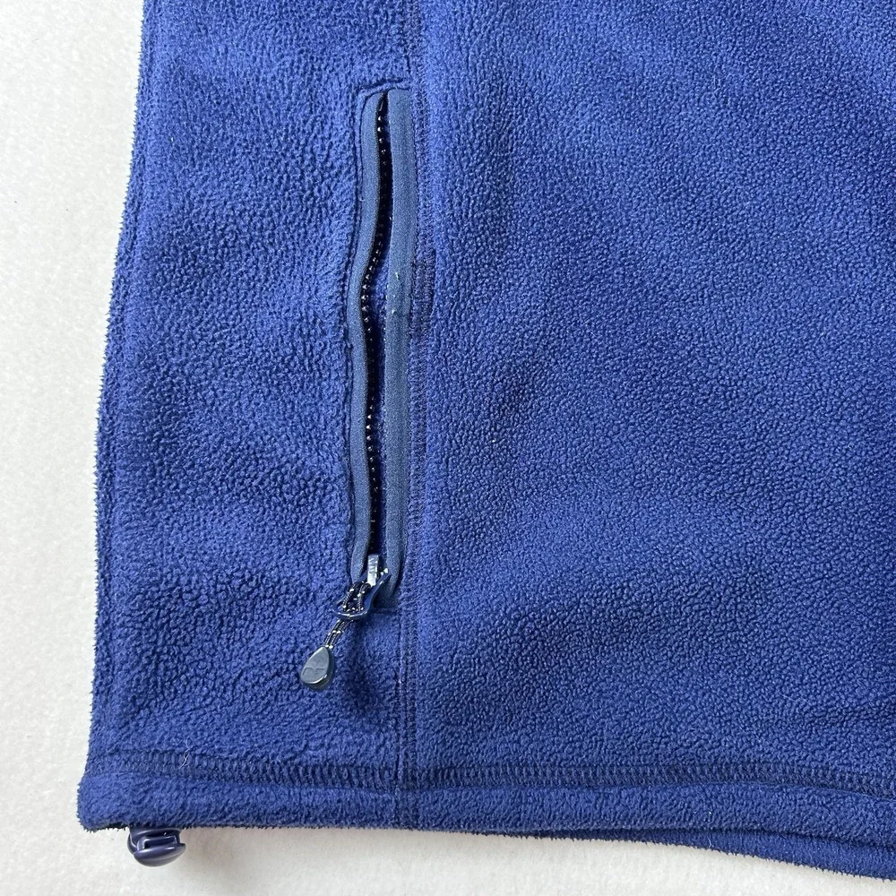 Vineyard Vines Men's Blue Full Zip Fleece Vest Stand-Up Collar L Pockets Outdoor